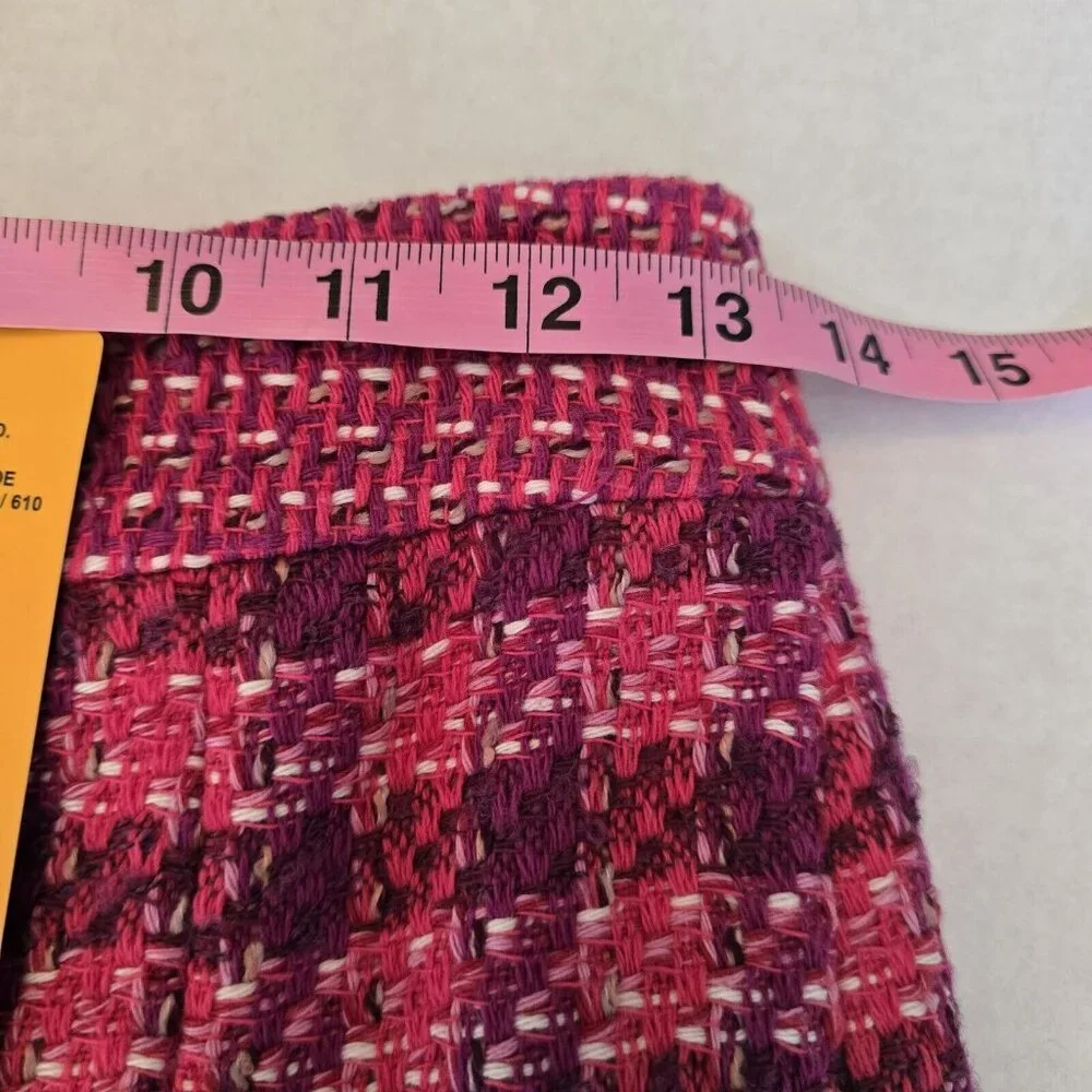 Tory Burch Merlot Multi Tweed Darren Straight Pencil Skirt Size 2 NWT 18121309 - Picture 9 of 11